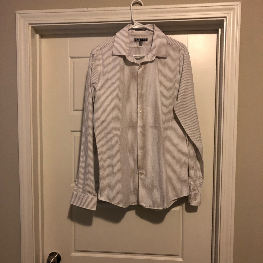 Express men’s fitted long sleeve shirt